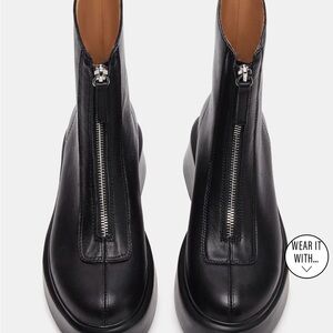 Steve Madden Jones Front Zip Black Combat Boots